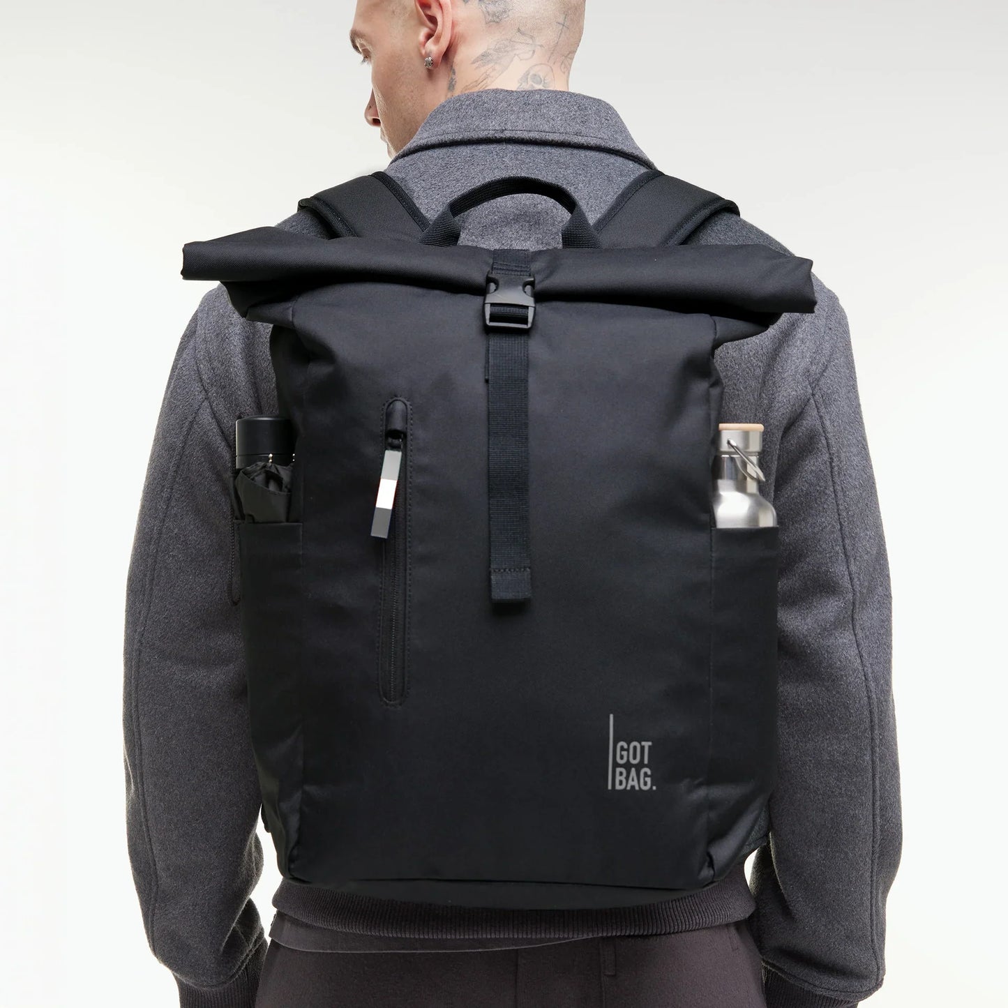 GOT BAG Mochila Rolltop Easy Monocromática – Hasta 31L