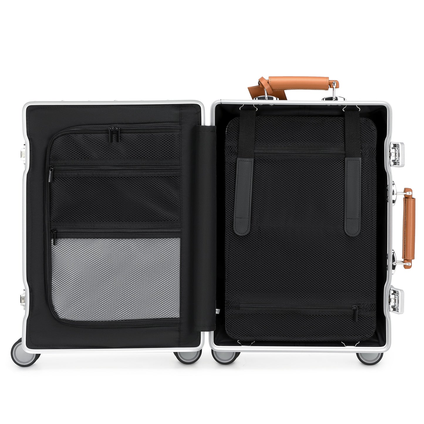 GREENWICH set de maletas Aluminio con asa Piel Vegana NEW YORK 2.0