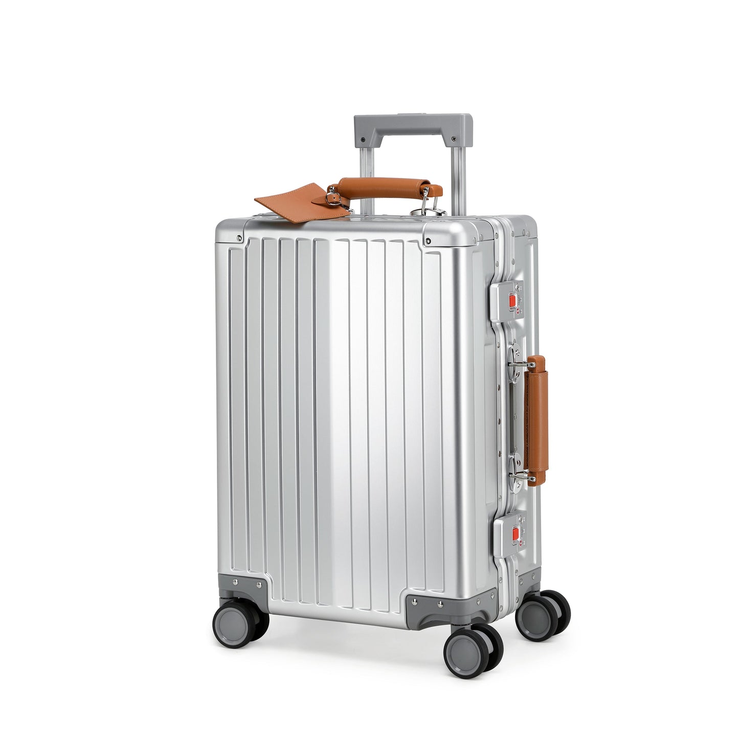 GREENWICH set de maletas Aluminio con asa Piel Vegana NEW YORK 2.0