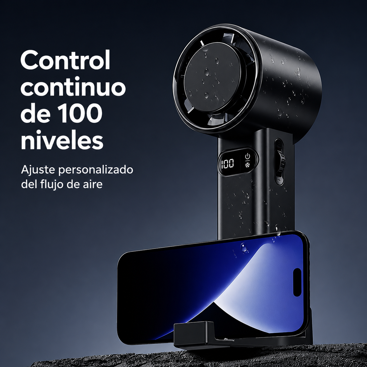 Ventilador de Mano Turbo Mini Portátil – Recargable USB con Batería 4800 mAh