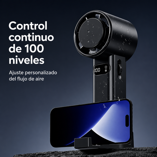 Ventilador de Mano Turbo Mini Portátil – Recargable USB con Batería 4800 mAh